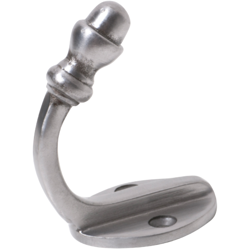 Robe Hook Acorn Iron Polished Metal H45xP70mm in Polished Metal