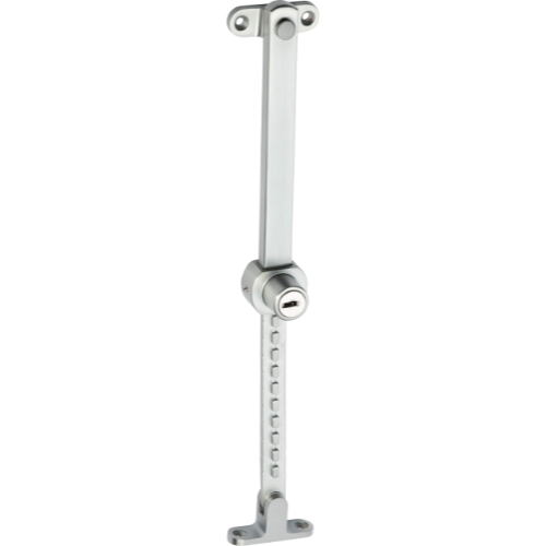 Casement Stay Stainless Steel Telescopic Locking Satin Chrome L200-295mm in Satin Chrome