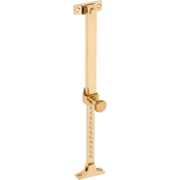 Casement Stay Telescopic Screw Down Polished Brass L200-295mm in Polished Brass