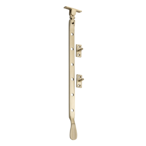 Casement Stay Base Fix Large Satin Brass L300mm in Satin Brass