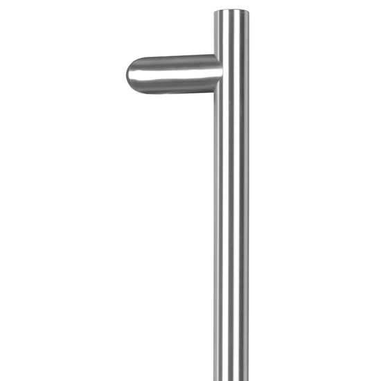 8400 Offset Pair of  Entrance Handles, Back-to-Back, 800mm x 25mm, CTC 640mm in Satin Stainless