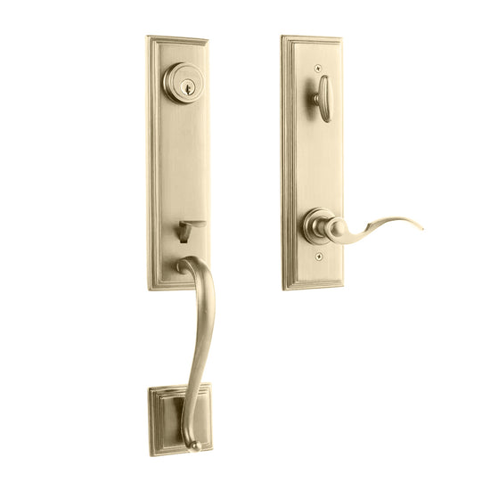 Seine Entry I/C w/Flutto Lever L03 BP in Polished Brass