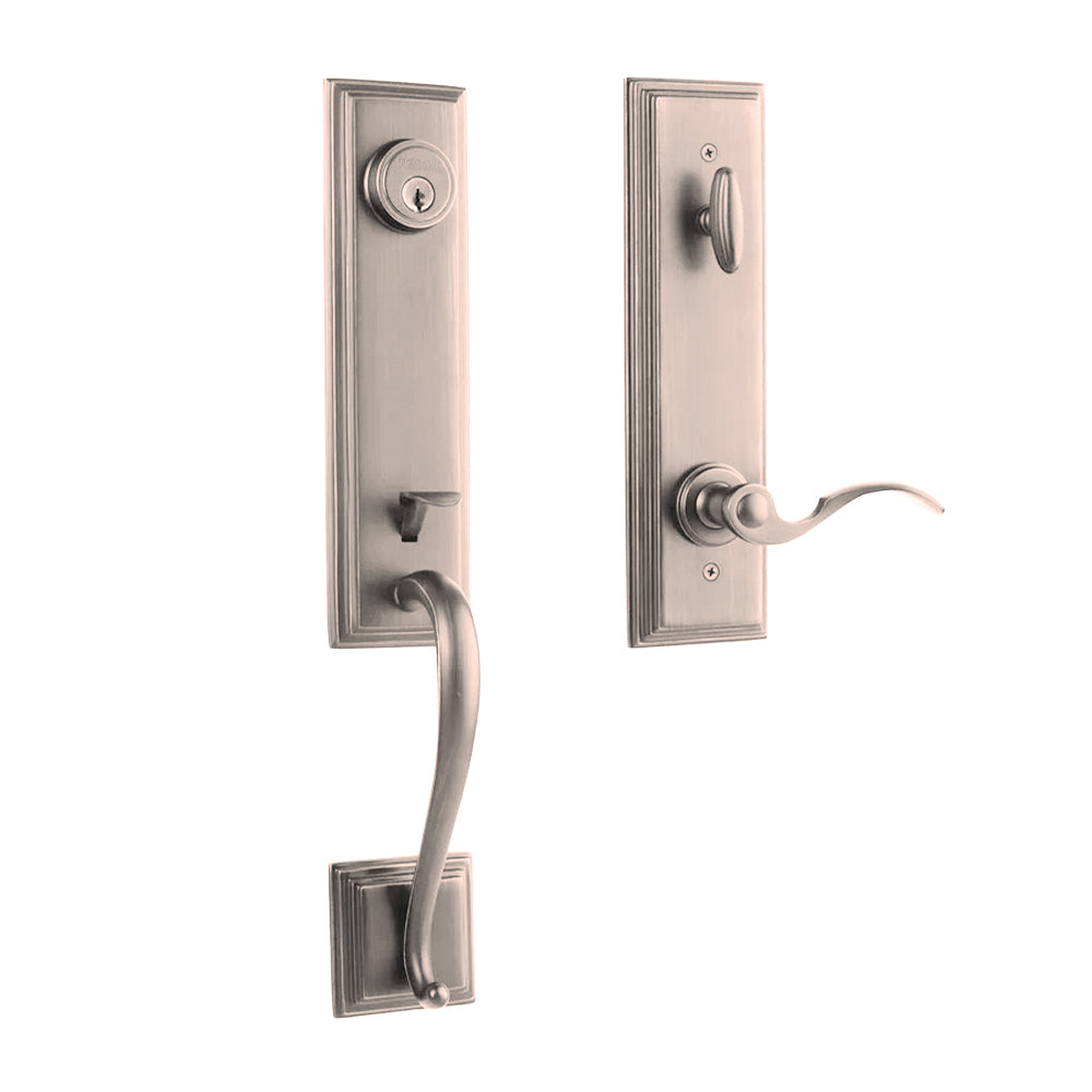 Seine Entry I/C w/Flutto Lever SN BP in Satin Nickel