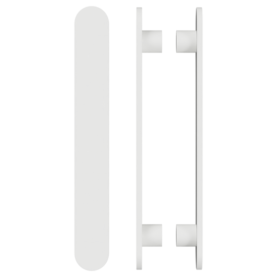 Pair of M21 Entrance Pull Handle, 10mm Face, H860mm x W60mm x CTC740mm in Custom Powder Coat