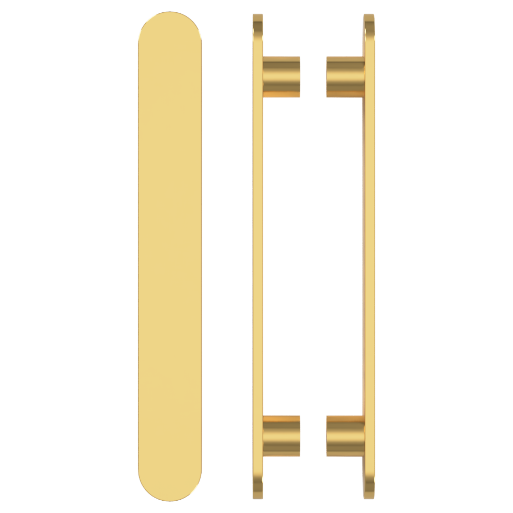 Pair of M21 Entrance Pull Handle, 10mm Face, H860mm x W60mm x CTC740mm in Satin Brass