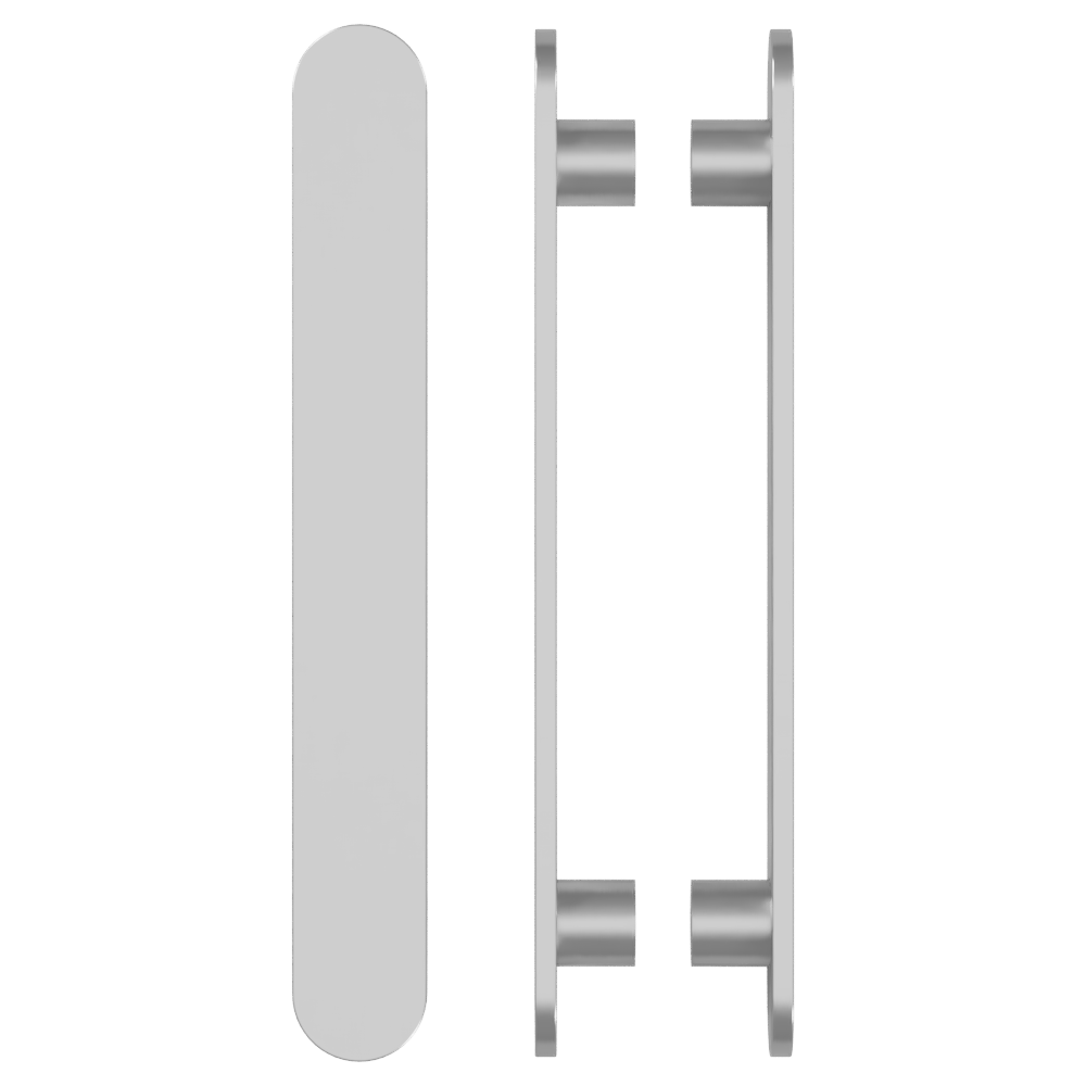 Pair of M21 Entrance Pull Handle, 10mm Face, H860mm x W60mm x CTC740mm in Satin Nickel