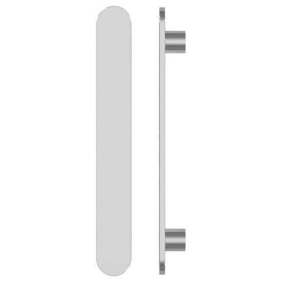 Single M21 Entrance Pull Handle, 10mm Face, H860mm x W60mm x CTC740mm in Polished Nickel