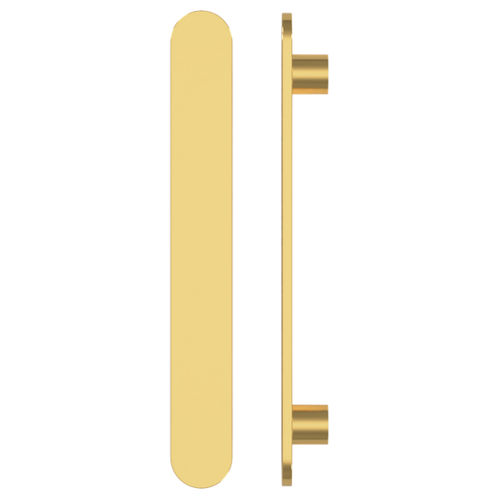 Single M21 Entrance Pull Handle, 10mm Face, H860mm x W60mm x CTC740mm in Satin Brass