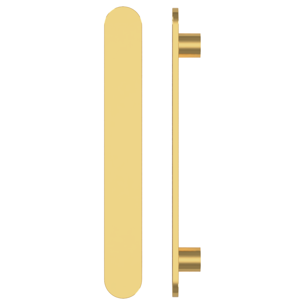 Single M21 Entrance Pull Handle, 10mm Face, H860mm x W60mm x CTC740mm in Satin Brass