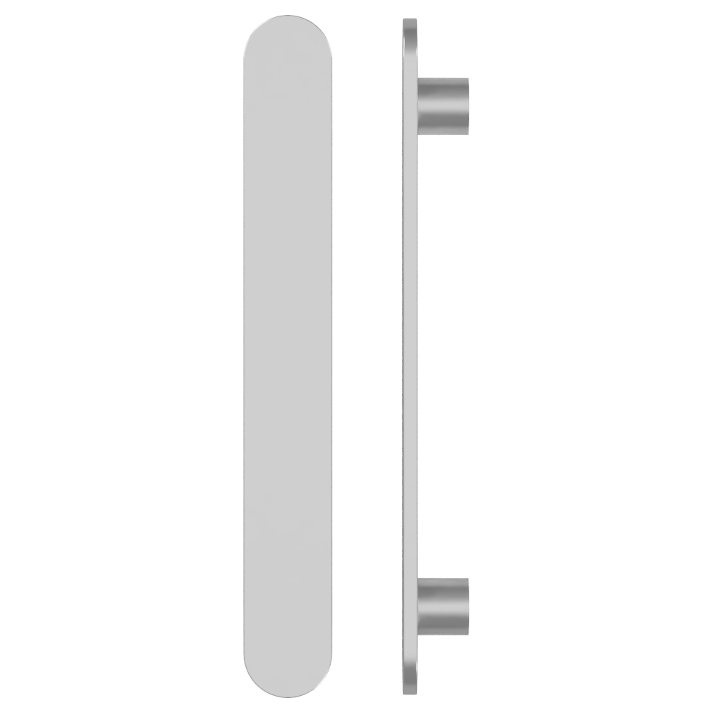 Single M21 Entrance Pull Handle, 10mm Face, H860mm x W60mm x CTC740mm in Satin Nickel