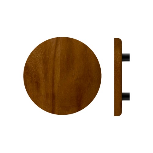 Single T11 Timber Entrance Pull Handle, American Walnut, Ø300mm x Projection 68mm, in Raw Timber (ready to stain or paint) in Walnut / Powder Coat