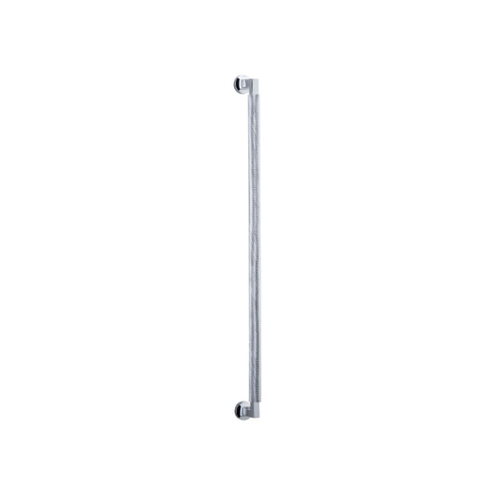 Pull Handle Brunswick Knurled Polished Chrome L635xW22xP63mm BP35mm CTC600mm in Polished Chrome