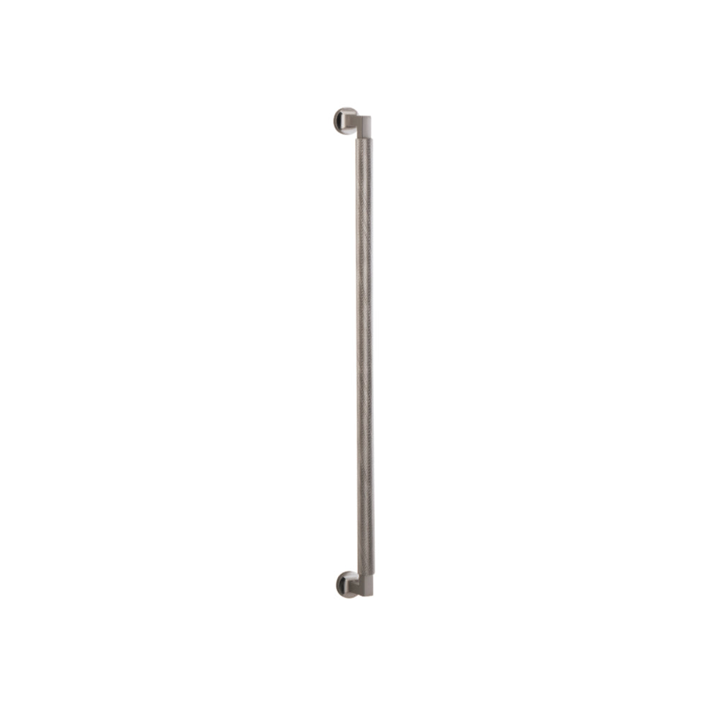 Pull Handle Brunswick Knurled Satin Nickel L635xW22xP63mm BP35mm CTC600mm in Satin Nickel