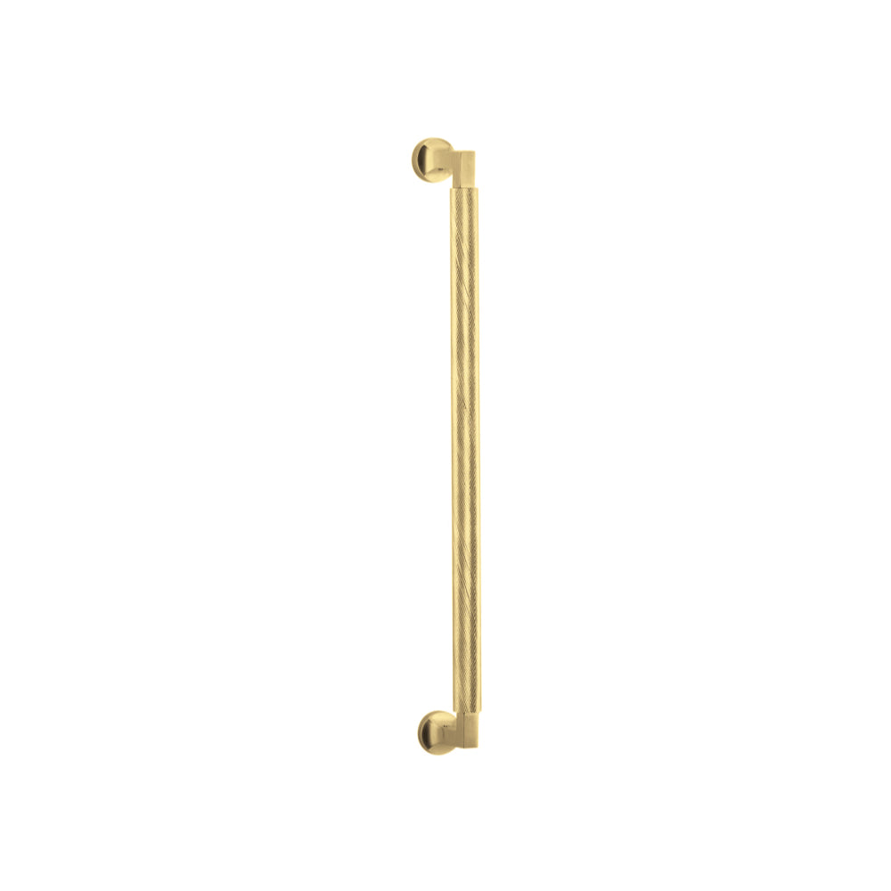 Pull Handle Brunswick Knurled Brushed Gold PVD L458xW22xP63mm BP35mm CTC450mm in Brushed Gold PVD