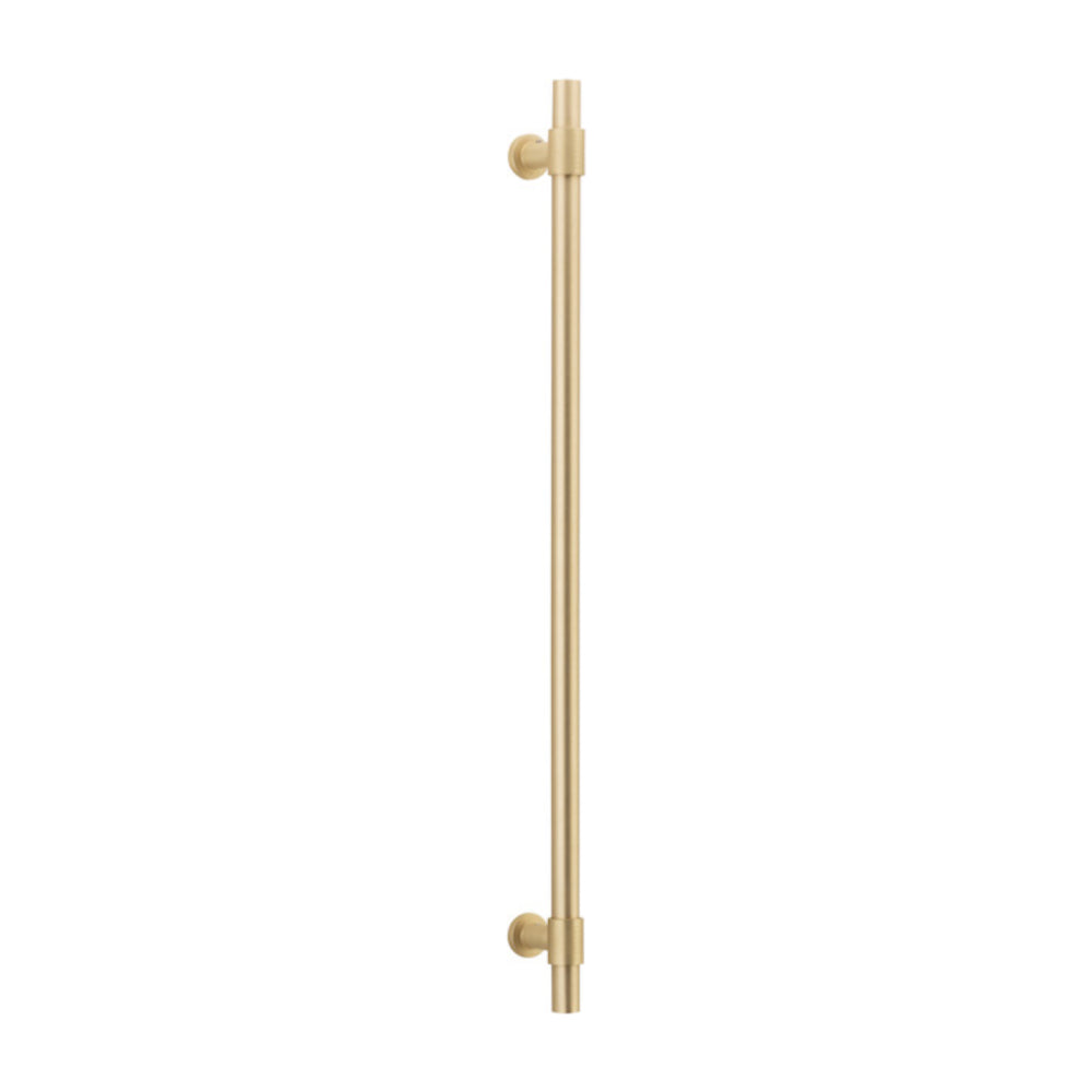 Pull Handle Helsinki Brushed Brass L710xD22xP66mm BP35mm CTC600mm in Brushed Brass