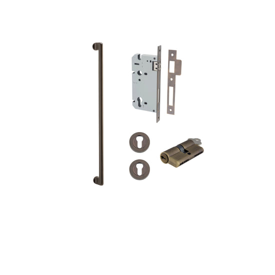 Pull Handle Baltimore Signature Brass L635xW13xP64mm BP35mm CTC600mm Entrance Kit, Mortice Lock Roller Euro Signature Brass CTC85mm Backset 60mm, Euro Cylinder Dual Function 5 Pin Signature Brass L65mm KA1, Escutcheon Euro Concealed Fix Round Pair … in Si