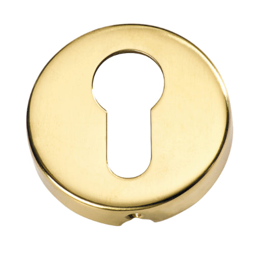 Escutcheon Sheet Brass Euro Polished Brass D50xP10mm in Polished Brass