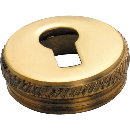 Cupboard Escutcheon Insert Polished Brass D19mm in Polished Brass