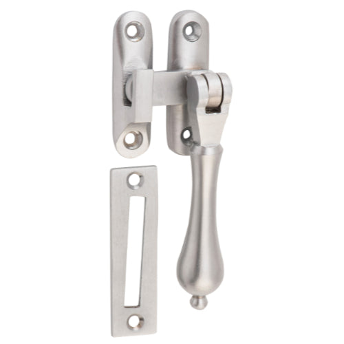 Casement Fastener Teardrop Satin Chrome W40xP30mm Drop 95mm in Satin Chrome