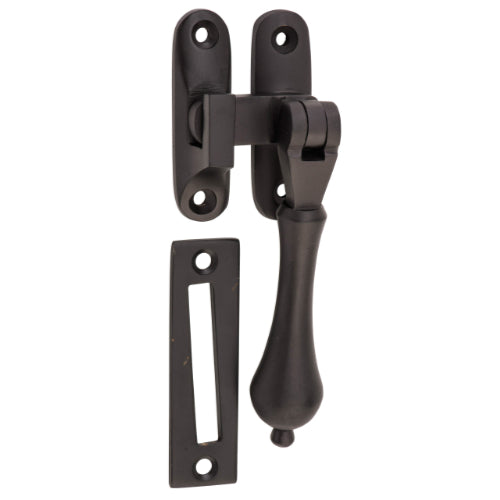 Casement Fastener Teardrop Matt Black W40xP30mm Drop 95mm in Matt Black