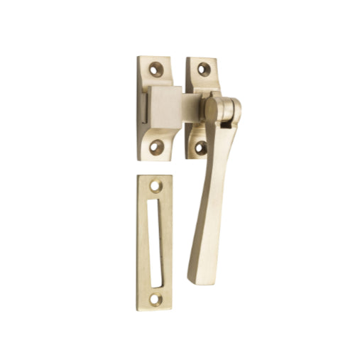 Casement Fastener Square Satin Brass W35xP30 in Satin Brass