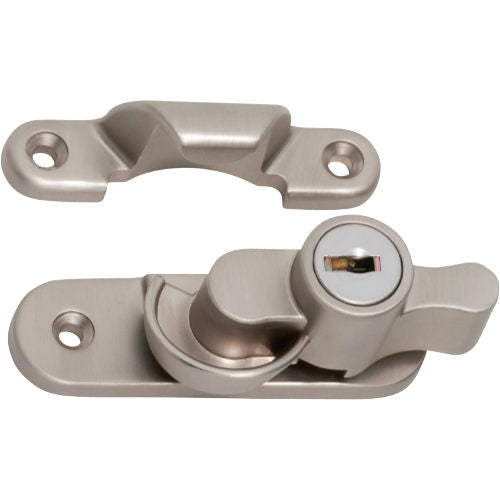 Sash Fastener Locking Zinc Alloy Satin Nickel L64xW20mm in Satin Nickel