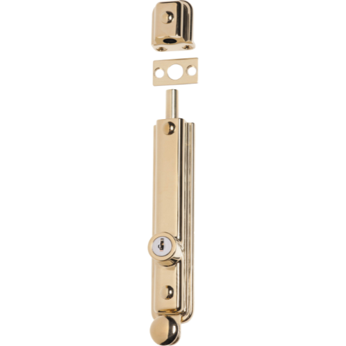 Surface Bolt Locking Zinc Alloy Anti-tarnish Brass H150xW32xP35mm in Anti-tarnish Brass