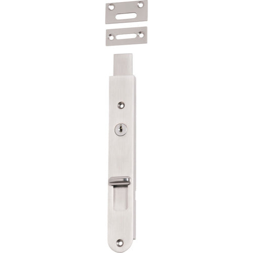 Flush Bolt Locking Satin Nickel H200xW29mm in Satin Nickel