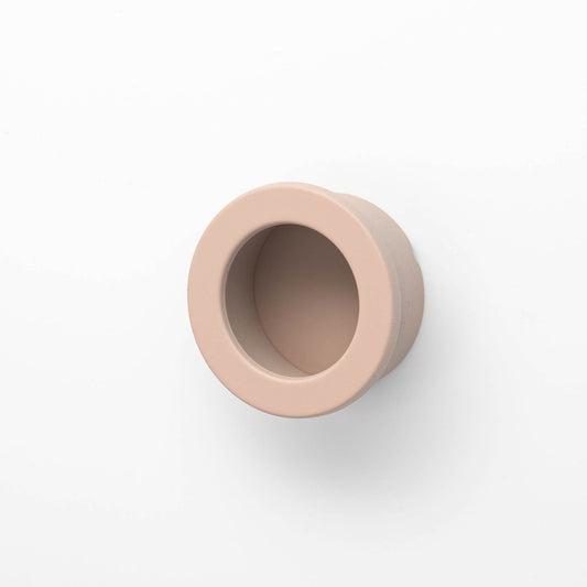 Flush 30mm Round Flush Pull in Dusty Rose