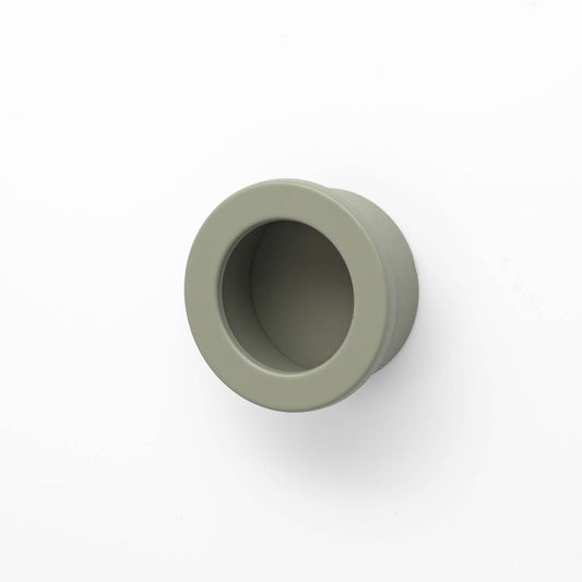 Flush 30mm Round Flush Pull in Dusty Olive