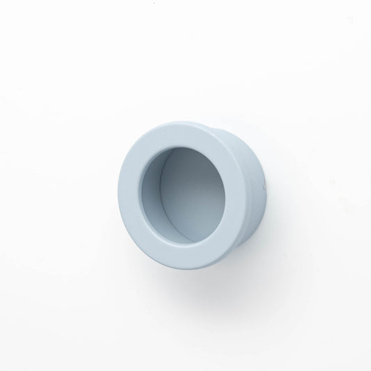 Flush 30mm Round Flush Pull in Dusty Blue