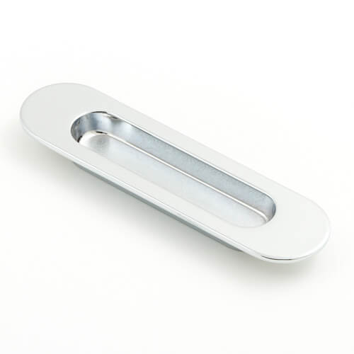 Castella Flush Sliding Door Pull Handle in Polished Chrome