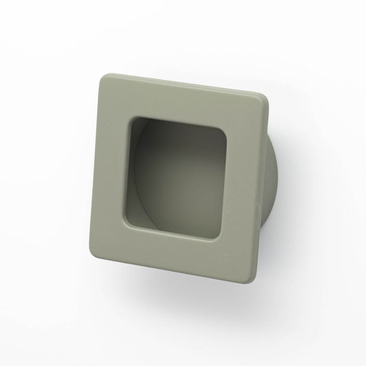 Flush 39mm Square Flush Pull in Dusty Olive