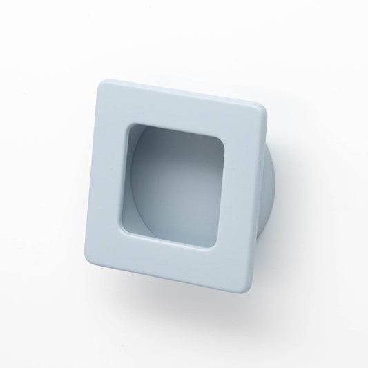 Flush 39mm Square Flush Pull in Dusty Blue