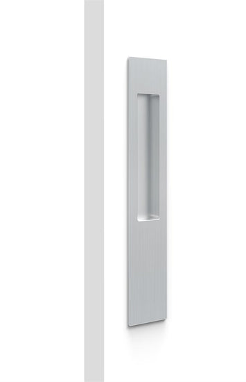 Mardeco Long Plate M-Series Flush Pull (each), H255mm x W45mm x D13mm, Face 2mm in Satin Chrome