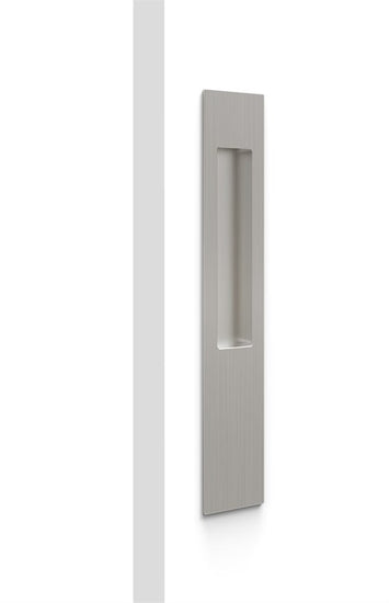 Mardeco Long Plate M-Series Flush Pull (each), H255mm x W45mm x D13mm, Face 2mm in Satin Nickel