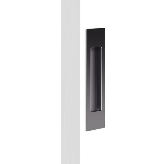 Mardeco  "M" Series Flush Pull (each) H190mm x W45mm x D12mm, Face depth 2mm in Matt Black