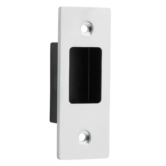 Sliding Door Edge Pull Rectangular Polished Chrome H76xW28mm in Polished Chrome