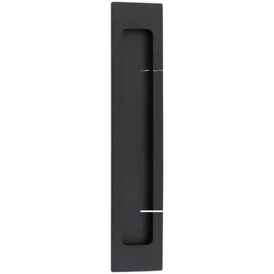 Flush Pull Rectangular Matt Black H225xW45xP2.5mm in Matt Black