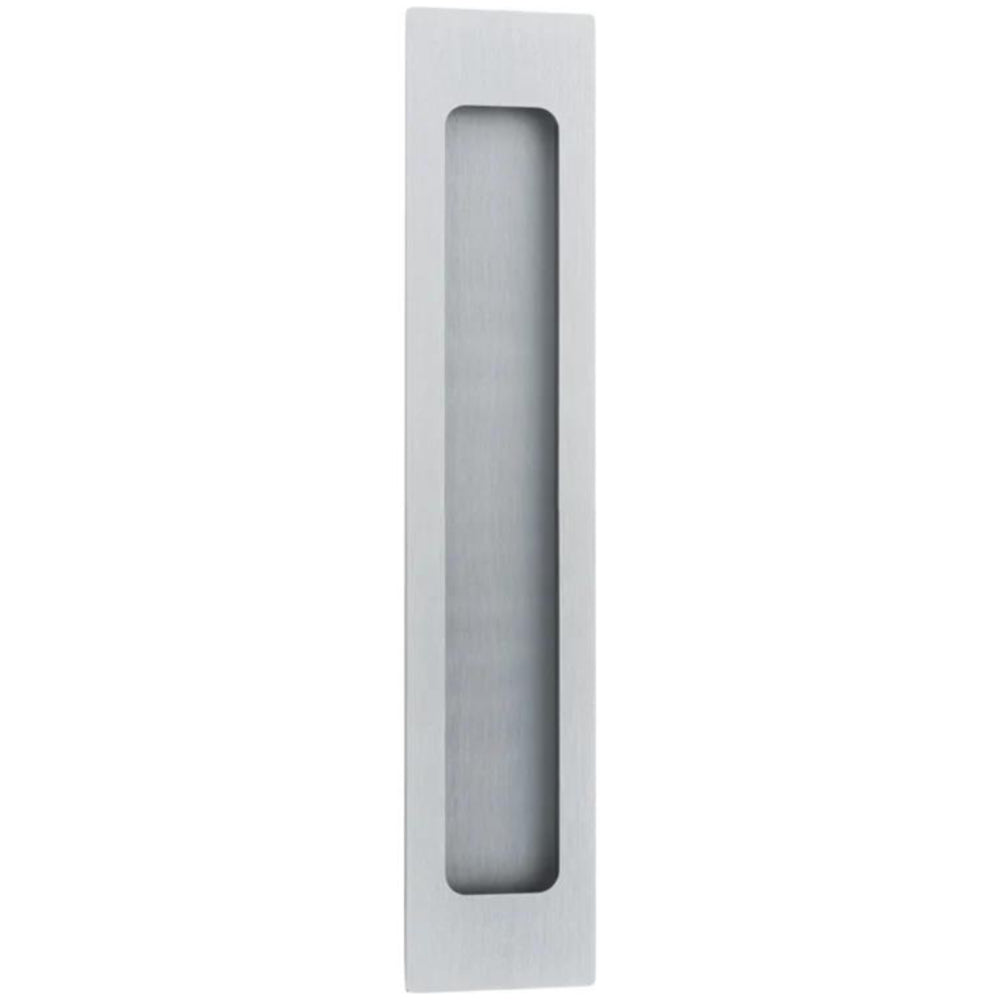 Flush Pull Rectangular Brushed Chrome H225xW45xP2.5mm in Brushed Chrome