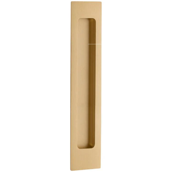 Flush Pull Rectangular Brushed Gold PVD H225xW45xP2.5mm in Brushed Gold PVD