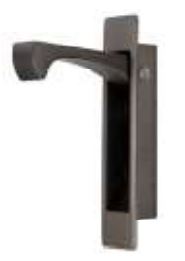 Sliding Door Edge Pull - 90 x 18mm - Concealed Fixing in Graphite Nickel