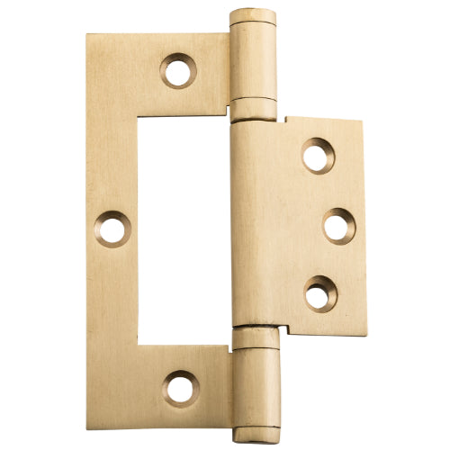 Hinge Hirline Satin Brass H100xW49xT2.5mm in Satin Brass