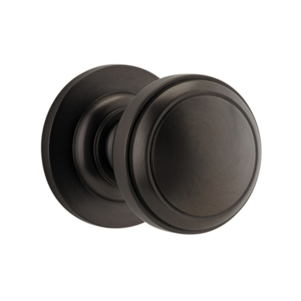 Door Knob Paddington Round Rose Concealed Fix Signature Brass D54xP68mm BP58mm in Signature Brass