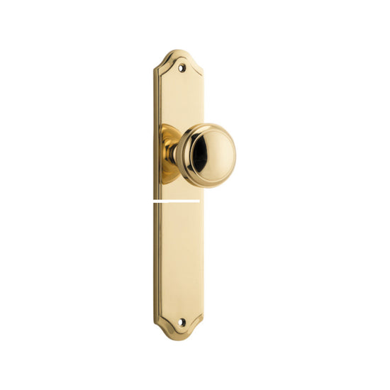 Door Knob Paddington Shouldered Latch Polished Brass H237xW50xP68mm in Polished Brass