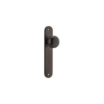 Door Knob Cambridge Oval Latch Signature Brass H240xW40xP67mm in Signature Brass