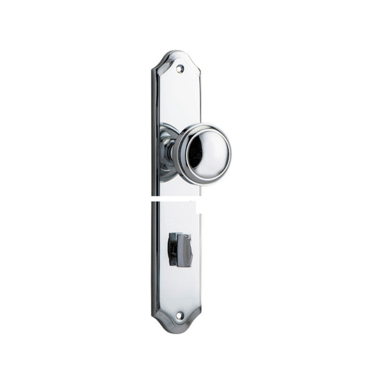 Door Knob Paddington Shouldered Privacy Polished Chrome CTC85mm H237xW50xP68mm in Polished Chrome