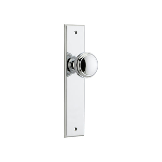 Door Knob Paddington Chamfered Latch Polished Chrome H240xW50xP63mm in Polished Chrome