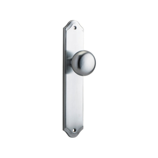 Door Knob Cambridge Shouldered Latch Brushed Chrome H237xW50xP67mm in Brushed Chrome