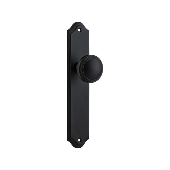 Door Knob Paddington Shouldered Latch Matt Black H237xW50xP68mm in Matt Black